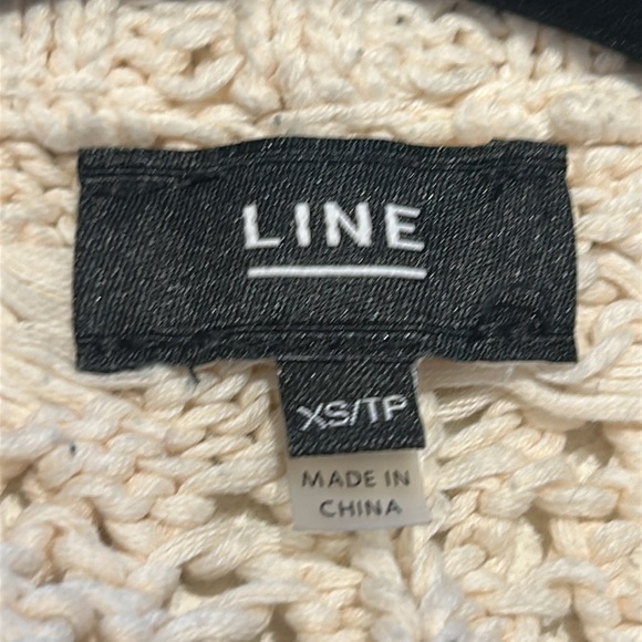 Line the Label Cable-Knit Oversized Open Neck Cotton Striped Sweater Size XS - Picture 7 of 13